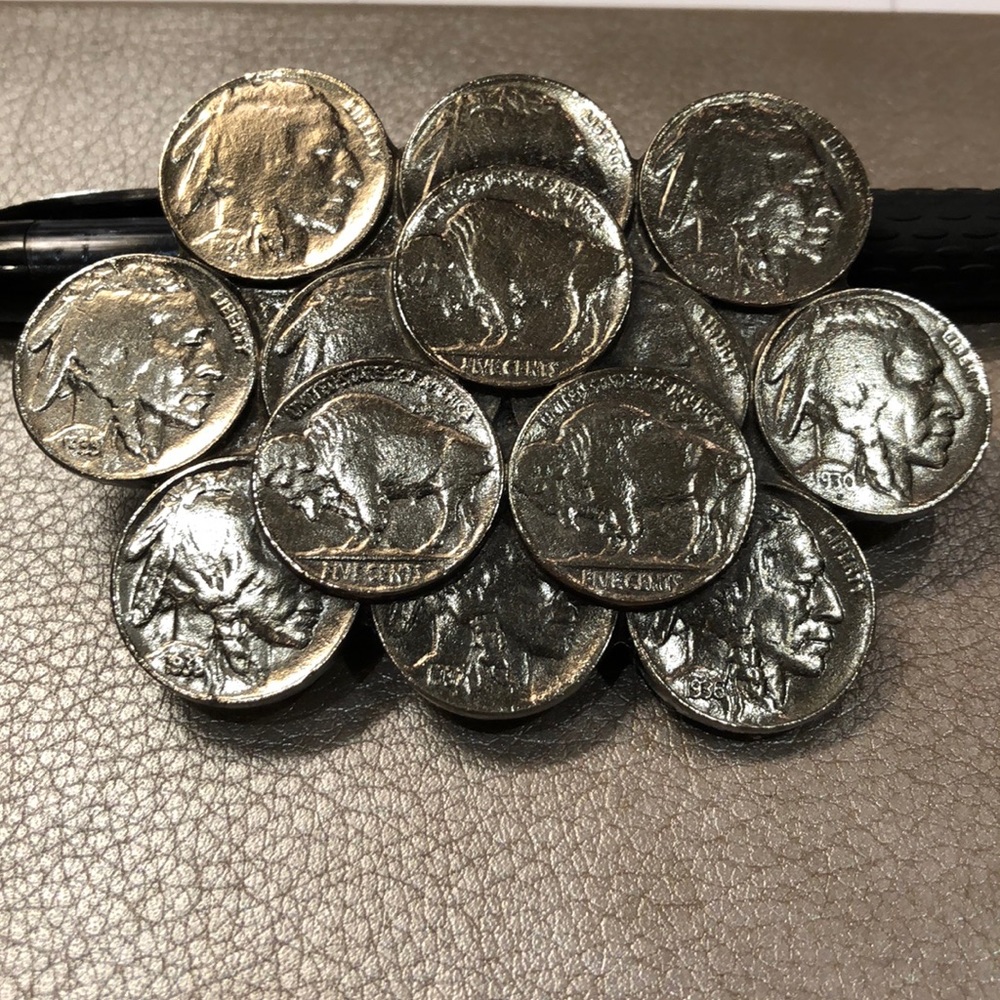 Buffalo nickel belt buckle